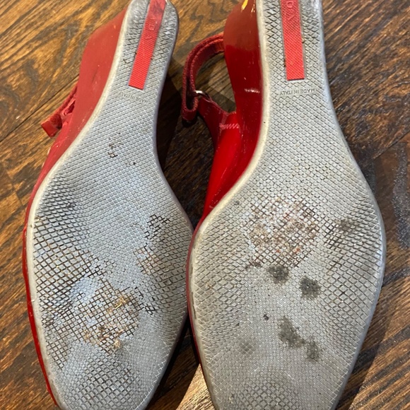 Red Prada Platform Sandals - Picture 8 of 9